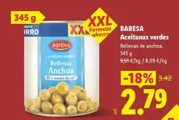 Lidl BARESA Aceitunas verdes oferta