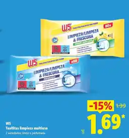 Lidl W5 Toallitas limpieza multiuso oferta
