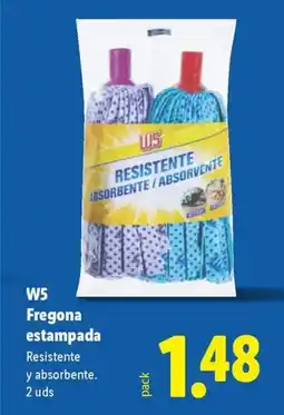 Lidl W5 Fregona estampada oferta
