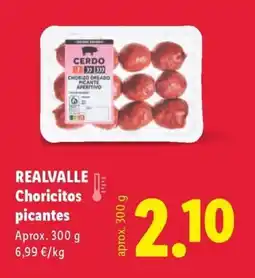 Lidl REALVALLE Choricitos picantes oferta