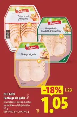 Lidl DULANO Pechuga de pollo oferta