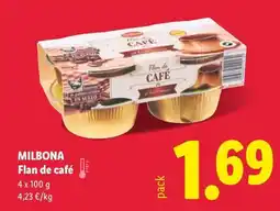 Lidl MILBONA Flan de café oferta