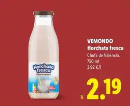 Lidl VEMONDO Horchata fresca oferta