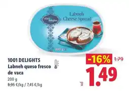 Lidl 1001 DELIGHTS Labneh queso fresco de vaca oferta