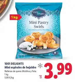 Lidl 1001 DELIGHTS Mini espirales de hojaldre oferta