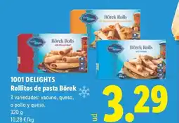Lidl 1001 DELIGHTS Rollitos de pasta Börek oferta
