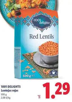Lidl 1001 DELIGHTS Lentejas rojas oferta