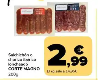 Supeco CORTE MAGNO Salchichón o chorizo ibérico loncheado oferta