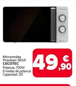 Supeco CECOTEC Microondas Proclean oferta