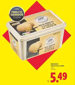 Lidl BON GELATI Helado tarrina vainilla oferta