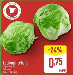 ALDI Lechuga iceberg oferta