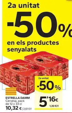Caprabo Estrella damm - cervesa oferta