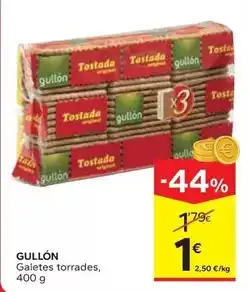 Caprabo Gullón - galetes torrades oferta