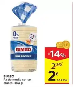 Caprabo Bimbo - pa de motlle sense crosta oferta