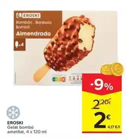 Caprabo Eroski - gelat bombo ametllat oferta
