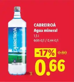 Lidl CABREIROÁ Agua mineral oferta
