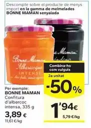 Caprabo Bonne maman - confitura d'albercoc intensa oferta