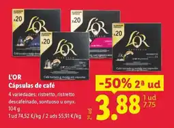 Lidl L'OR Cápsulas de café oferta