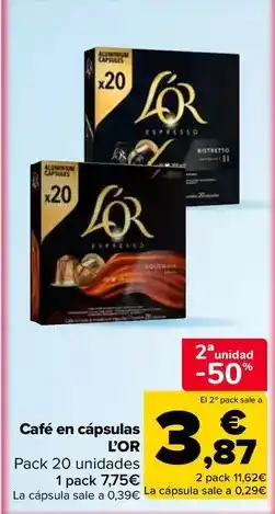 Carrefour Market L'or - cafe en capsules oferta