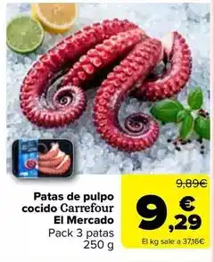 Carrefour Carrefour el mercado - patas de pulpo cocido oferta