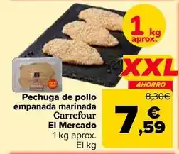 Carrefour Carrefour el mercado - pechuga de pollo empanada marinada oferta