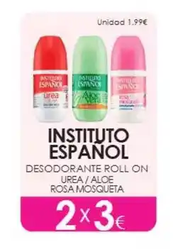 Instituto español - desodorante roll on urea / aloe rosa mosqueta