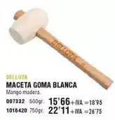 Optimus Bellota - maceta goma blanca mango madera oferta