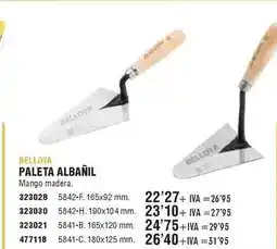 Optimus Bellota - paleta albañil oferta