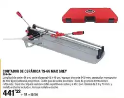 Optimus Cortador de cerámica ts-66 max grey oferta