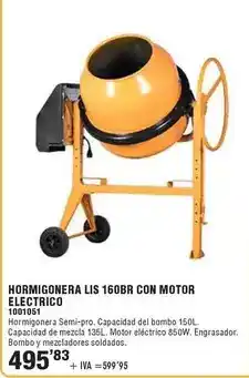 Optimus Hormigonera lis 160br con motor electrico oferta