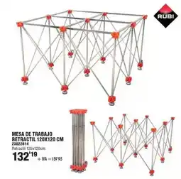 Optimus Rubi - mesa de trabajo retractil oferta