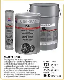 Optimus Krafft - grasa de litio kl oferta