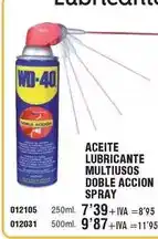 Optimus Wd-40 - aceite lubricante multiusos doble accion spray oferta