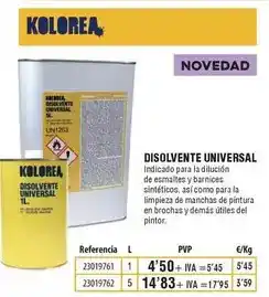 Optimus Kolorea - dissolvente universal oferta