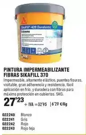 Optimus Sika - pintura impermeabilizante fibras sikafill 370 oferta