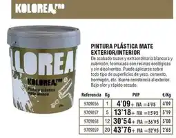 Optimus Kolorea - pintura plástica mate exterior/interior oferta