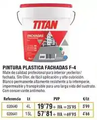 Optimus Titan - pintura plastica fachadas f-4 oferta