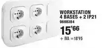 Optimus Legrand - workstation 4 bases + 2 ip21 oferta