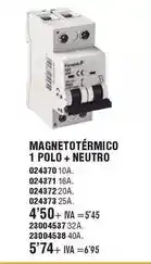 Optimus Magnetotermico 1 polo + neutro oferta