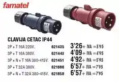 Optimus Famatel - clavija cetac ip44 oferta