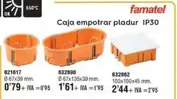 Optimus Famatel - caja empotrar pladur ip33 oferta