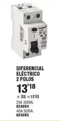 Optimus Diferencial eléctrico 2 polos oferta