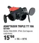 Optimus Adaptador triple tt 16a oferta