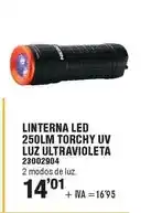 Optimus Linterna led 250lm torchy uv luz ultravioleta oferta