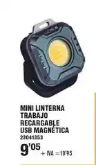 Optimus Mini linterna trabajo recargable usb magnetica oferta