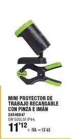 Optimus Mini proyector de trabajo recargable con pinza e iman oferta