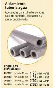 Optimus Aislamiento tubería agua oferta