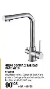 Optimus Grifo cocina 2 salidas cano alto oferta