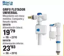 Optimus Roca - grifo flotador universal oferta