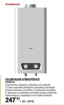 Optimus Corberó - calentador atmosférico oferta